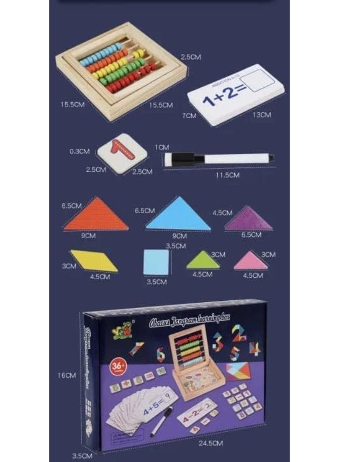 Abacus with cards and tangram - Image 2